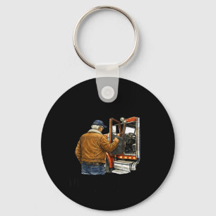 Underestimate an Old Man Who Drives Trucks Keychain