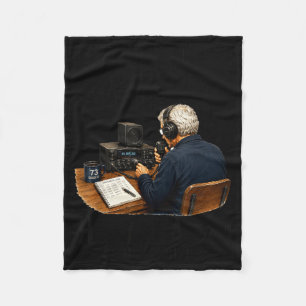 Underestimate An Old Man Who Opvies Ham Radio Fleece Blanket