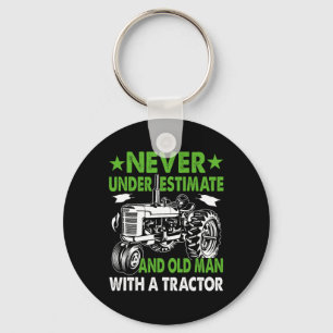 Underestimate An Old Man With A Tractor Keychain