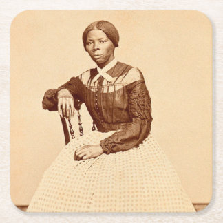 Underground Railroad Abolitionist Harriet Tubman Square Paper Coaster