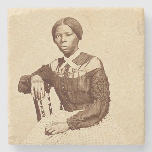 Underground Railroad Abolitionist Harriet Tubman  Stone Coaster (Front)