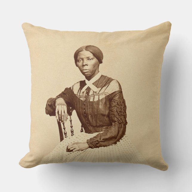 Underground Railroad Abolitionist Harriet Tubman  Throw Pillow (Front)