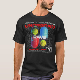 Underground Rave Aesthetic Techno - Tekk Culture T-Shirt