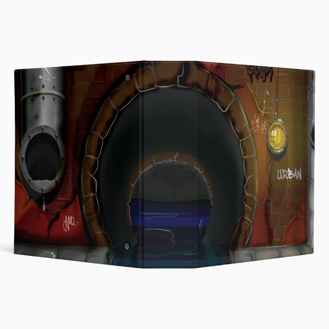 Underground Sewers Tunnel Cartoon Binder (Background)