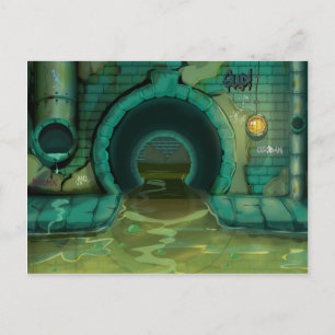 Underground Sewers Tunnel Cartoon Postcard