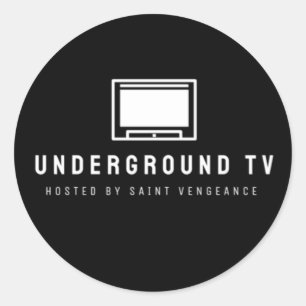 UNDERGROUND TV  CLASSIC ROUND STICKER