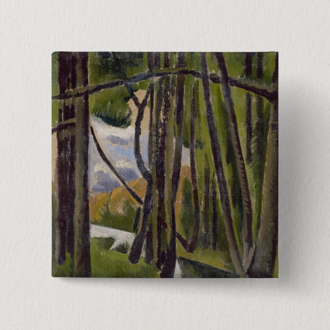 Undergrowth, 1910 2 inch square button (Front)