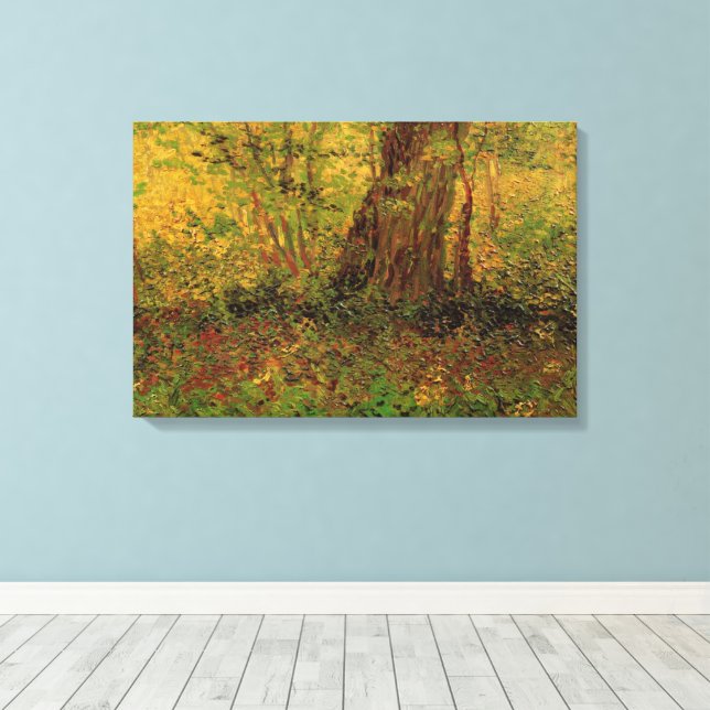 Undergrowth by Vincent van Gogh Canvas Print (Insitu(Wood Floor))