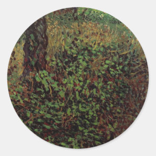 Undergrowth by Vincent van Gogh Classic Round Sticker