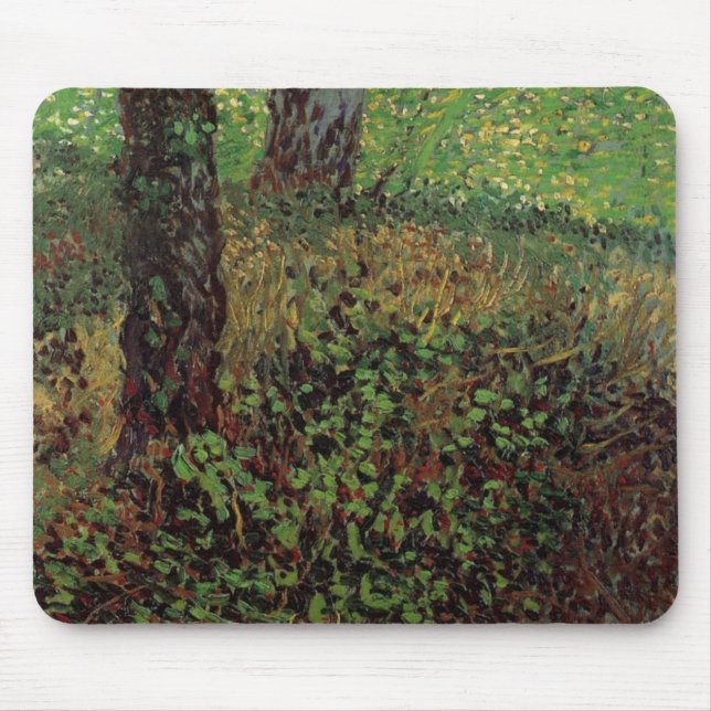 Undergrowth by Vincent van Gogh Mouse Pad (Front)