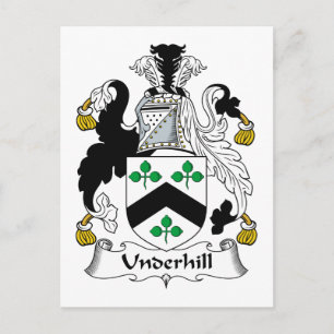Underhill Family Crest Postcard