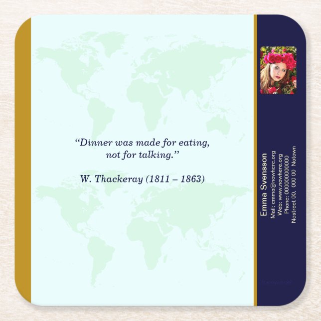 Underlägg — Connect, World Square Paper Coaster (Front)