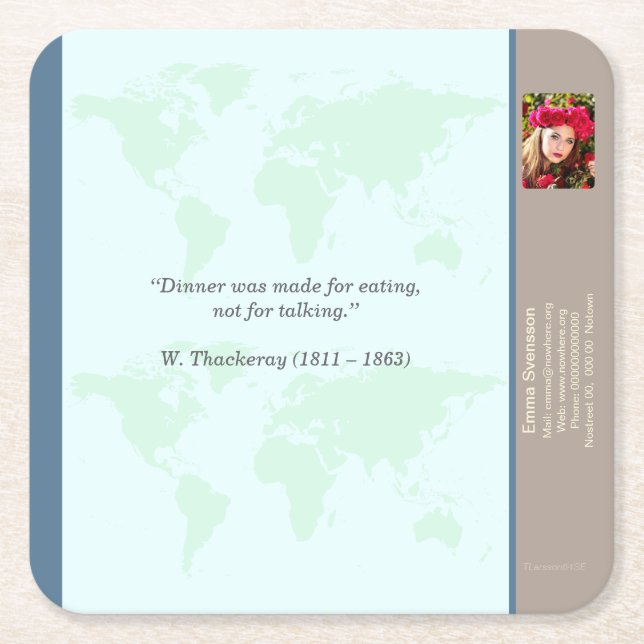 Underlägg — Connect, World Square Paper Coaster (Front)