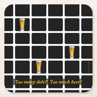 Underlägg — Living beer dots Square Paper Coaster