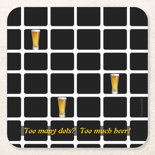 Underlägg — Living beer dots Square Paper Coaster (Front)