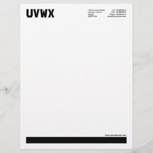 Underlined - Black Letterhead