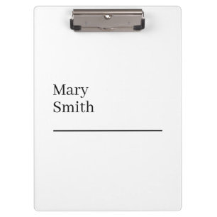 Underlined Minimalist Modern Clipboard