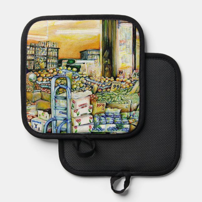 Undermining Artistic Gentrification Pot Holder (Front/Back)