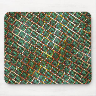Underneath the dirty and rusty grille mouse pad