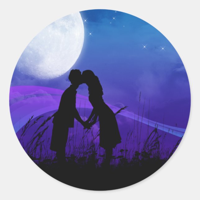 Underneath the Stars Classic Round Sticker (Front)