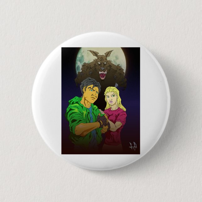 Underneth the Full Moon 2 Inch Round Button (Front)