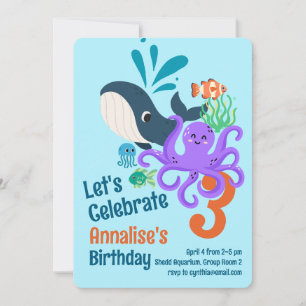 Undersea Aquarium Birthday Invitation