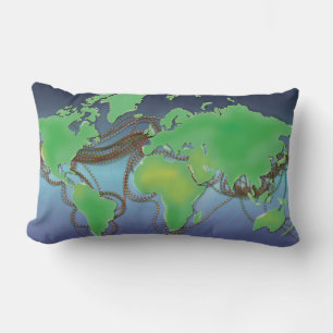 UnderSea Communication wires Lumbar Pillow
