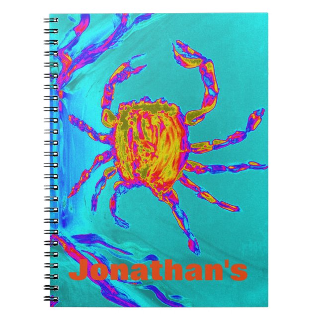Undersea Cool Crab Notebook (Front)