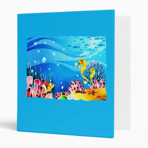 Undersea Coral, Fish & Seahorses Binder