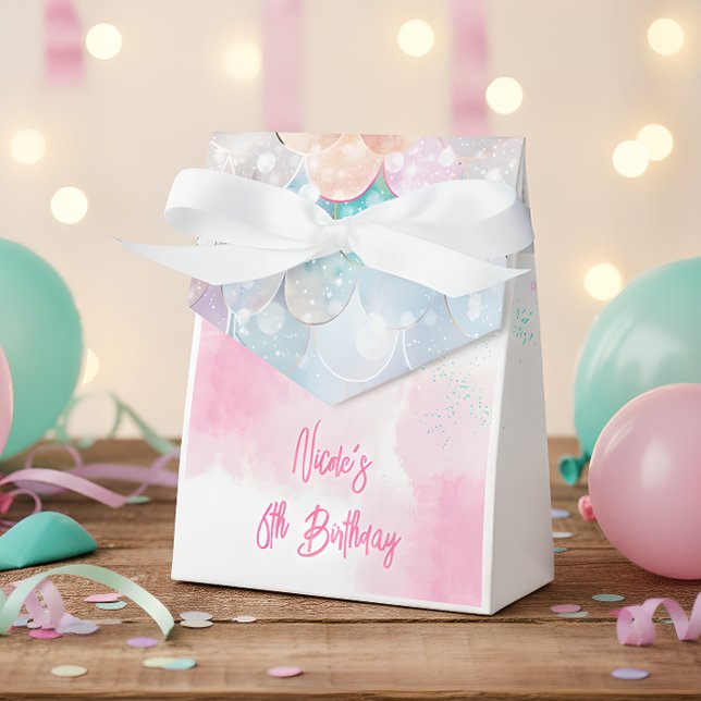 Undersea magic mermaid birthday bash favor box (Creator Uploaded)