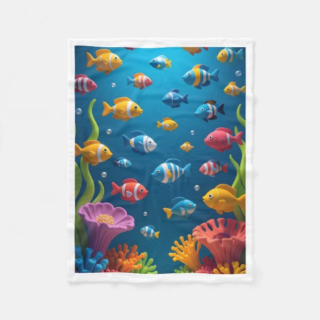 Undersea Tropical Fish Blanket (Front)