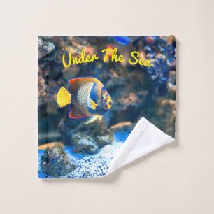 Undersea Vibrant Tropical Fish Coral Wash Cloth