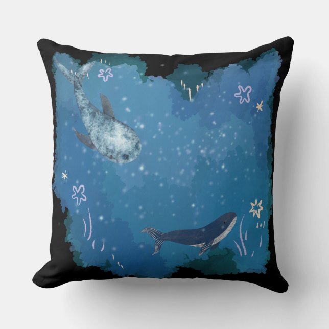 Undersea World  Throw Pillow (Front)