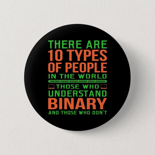 Understand Binary Software Programmer Programming 2 Inch Round Button (Front)