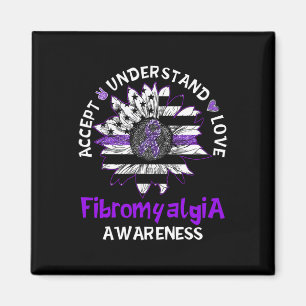 Understand Love Sunflower Fibromyalgia Awareness G Magnet