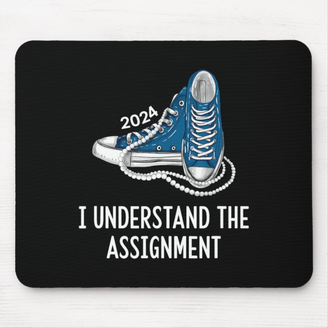 Understand The Ignment Sneakers And Pearls Kamala  Mouse Pad (Front)