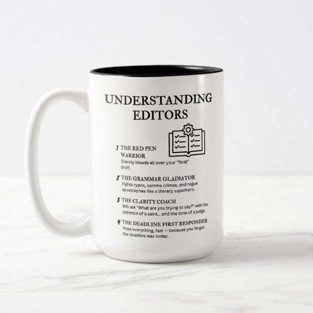 Understanding Editors Two-Tone Coffee Mug (Left)