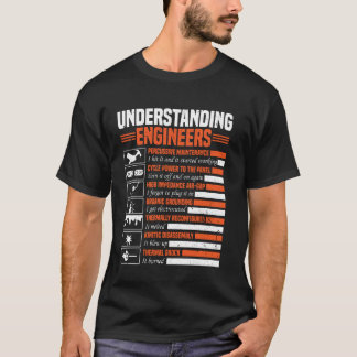Understanding Engineers Funny Sarcastic Engineerin T-Shirt