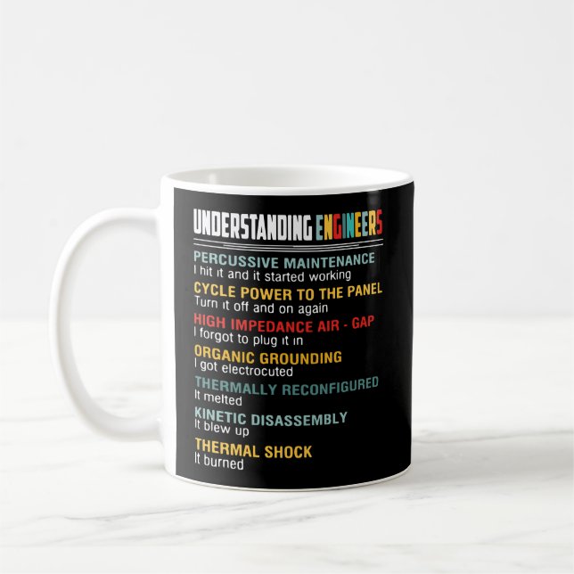 Understanding Engineers Percussive Maintenance Fun Coffee Mug (Left)