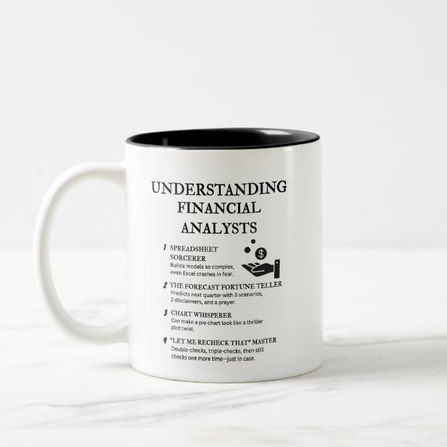 Understanding Financial Analysts Two-Tone Coffee Mug (Left)