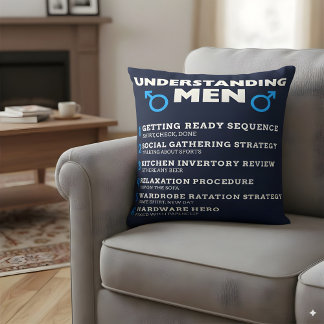 Understanding Men Throw Pillow