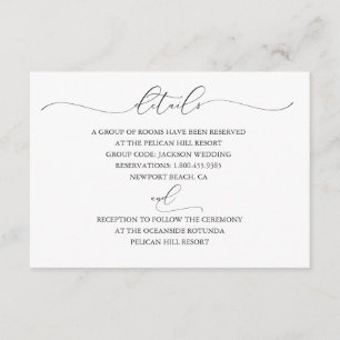 Understated Elegance Wedding Details Card
