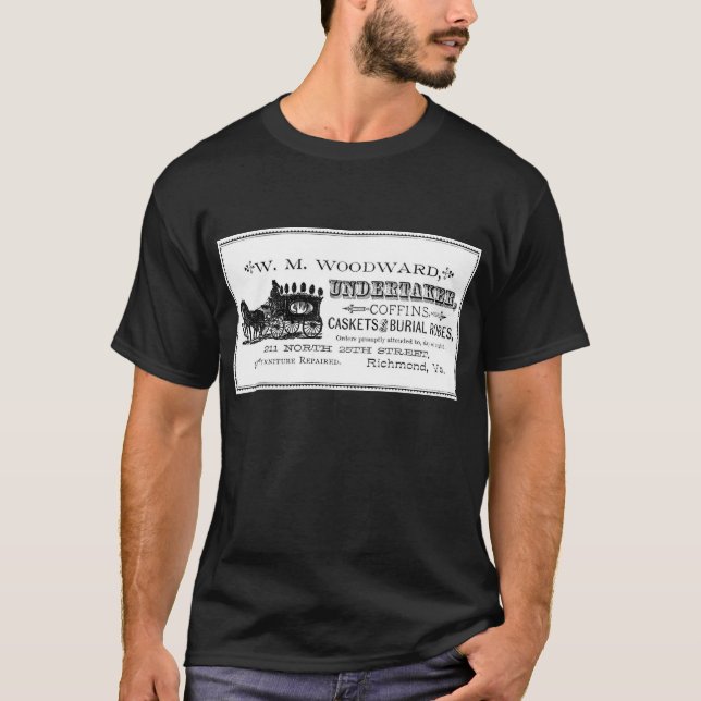 Undertaker Vintage Illustration Mens Black T-shirt (Front)