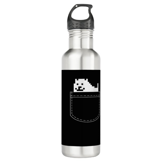 Undertale Dog Pocket Tee  710 Ml Water Bottle (Front)