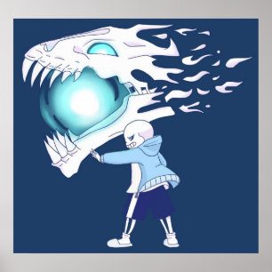 Undertale  Sans and Gasterblaster Poster