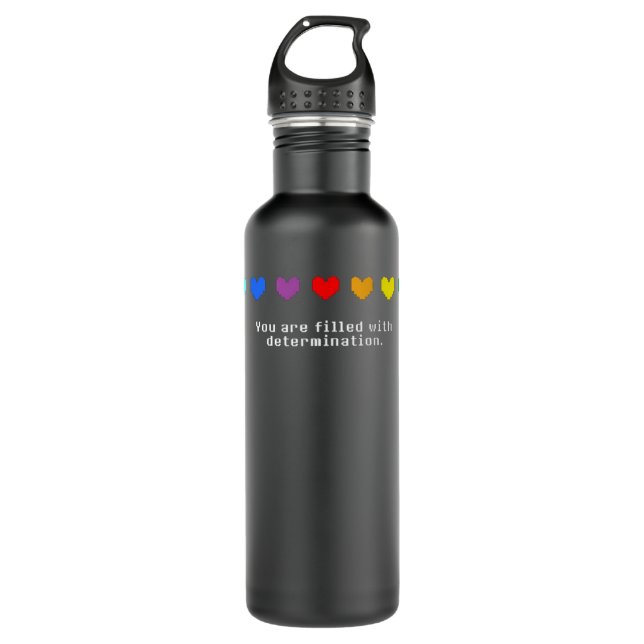 Undertale - You are Filled with Determination.  710 Ml Water Bottle (Front)
