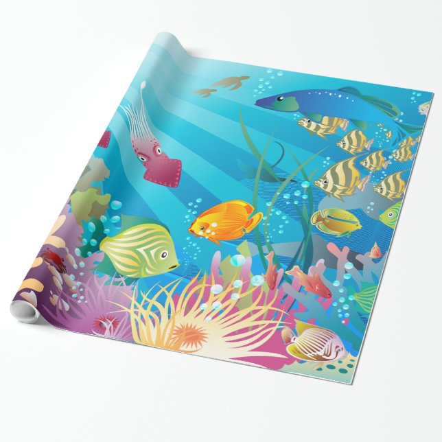 Underwater 2 Wrapping Paper (Unrolled)