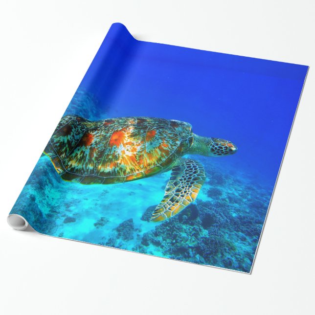 Underwater 30 Wrapping Paper (Unrolled)