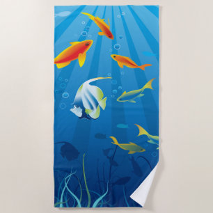Underwater 3 Beach Towel