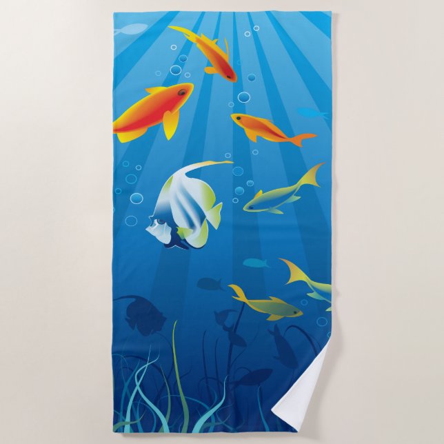 Underwater 3 Beach Towel (Front)